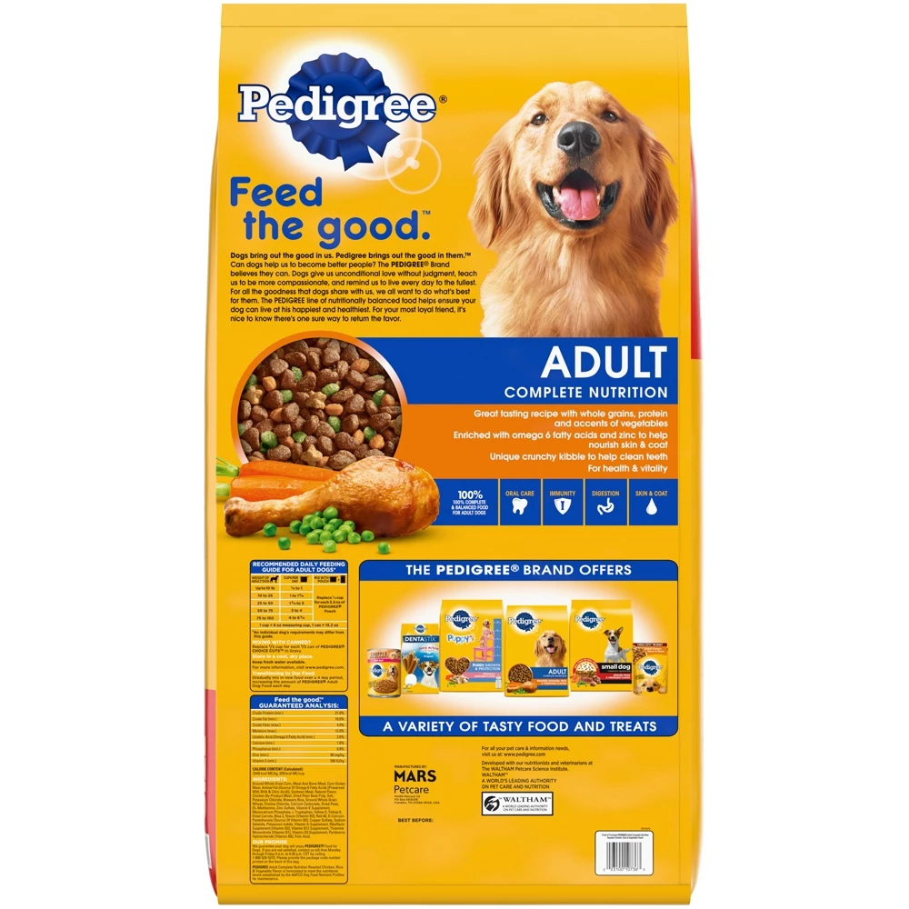 Pedigree Adult Complete Nutrition Roasted Chicken, Rice and Vegetable Flavor Dog Food - 50 lb 2 Pedigree Adult Complete Nutrition Roasted Chicken, Rice and Vegetable Flavor Dog Food - 50 lb - Image 2