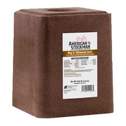 American Stockman 50Lb Big 6 Trace Mineral Salt Block 1 American Stockman 50Lb Big 6 Trace Mineral Salt Block