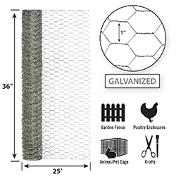 Garden Craft 36" x 25' Mesh Poultry Netting 2 Garden Craft 36" x 25' Mesh Poultry Netting - Image 2