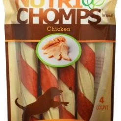 Scott Pet Nutri-Chomps Chicken Twist w/ Flavor Wrap, 4 Count