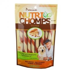 Scott Pet Nutri-Chomps Chicken Flavor Mini Twists, 10 Count