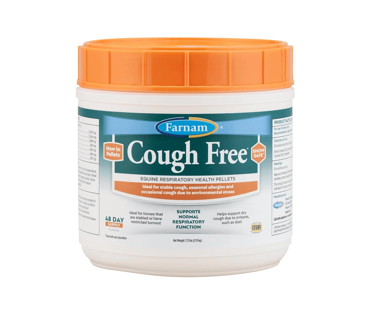 Farnam Cough Free Equine Respiratory Health Pellets – 1.75 lbs 1 Farnam Cough Free Equine Respiratory Health Pellets – 1.75 lbs
