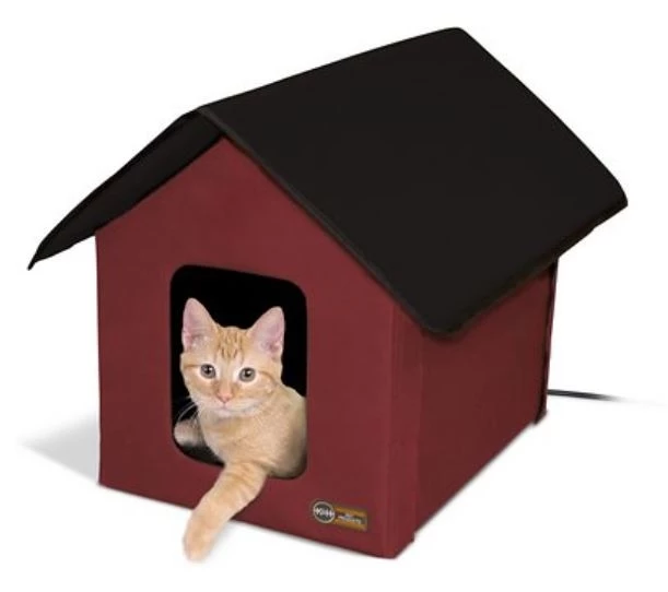 K&H Red/Black Outdoor Heated Kitty House 1 K&H Red/Black Outdoor Heated Kitty House