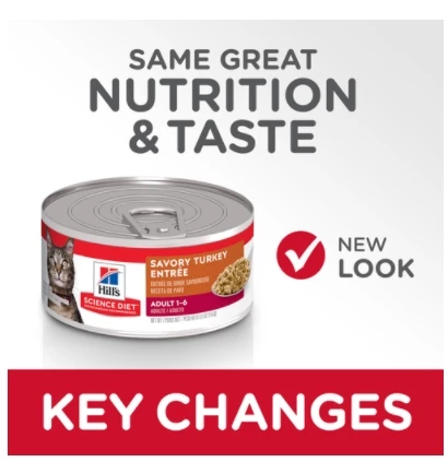 Hill's Science Diet Adult Savory Turkey Entrée Cat Food 5.5oz 2 Hill's Science Diet Adult Savory Turkey Entrée Cat Food 5.5oz - Image 2