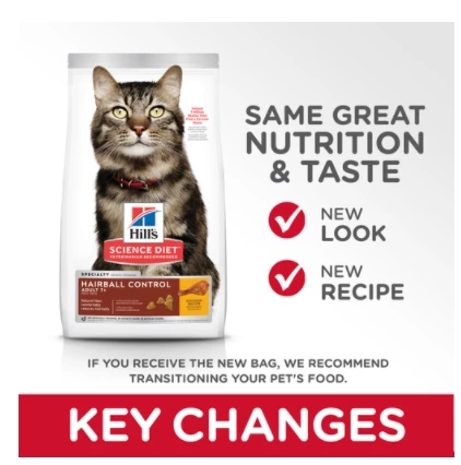 Hill's Science Diet Adult 7+ Hairball Control cat food 7lb 3 Hill's Science Diet Adult 7+ Hairball Control cat food 7lb - Image 3