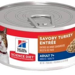 Hill's Science Diet Adult 7+ Savory Turkey Entrée cat food 5.5oz