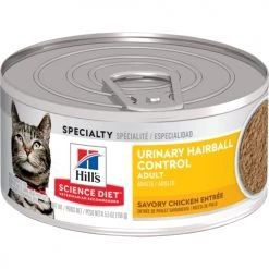 Hill's Science Diet Adult Urinary Hairball Control Savory Chicken Entrée cat food – 5.5 oz