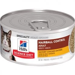 Hill's Science Diet Adult Hairball Control Savory Chicken Entrée cat food – 5.5 oz