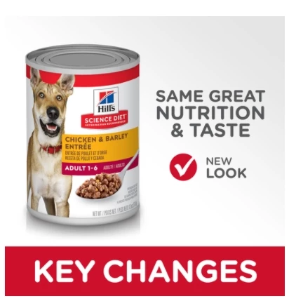 Hill's Science Diet Adult Chicken & Barley Entrée dog food 13oz 2 Hill's Science Diet Adult Chicken & Barley Entrée dog food 13oz - Image 2