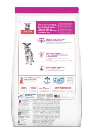 Hill's Science Diet Adult 7+ Small Paws Chicken Meal, Barley & Brown Rice Recipe dog food 4.5lb 2 Hill's Science Diet Adult 7+ Small Paws Chicken Meal, Barley & Brown Rice Recipe dog food 4.5lb - Image 2