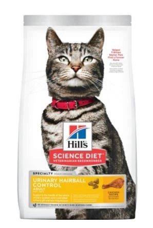 Hill's Science Diet Adult Urinary Hairball Control cat food 1 Hill's Science Diet Adult Urinary Hairball Control cat food