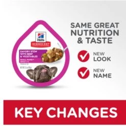 Hill's Science Diet Adult Small Paws Savory Stew with Beef & Vegetables dog food 3.5oz -Outlet Farm & Pet Store 16733554 2