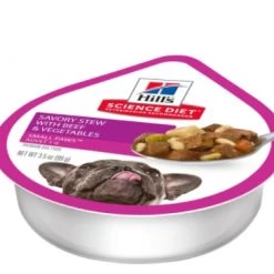 Hill's Science Diet Adult Small Paws Savory Stew with Beef & Vegetables dog food 3.5oz