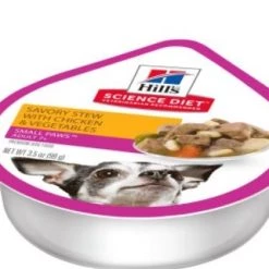 Hill's Science Diet Adult 7+ Small Paws Savory Stew with Chicken & Vegetables dog food 3.5 oz