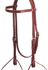 Weaver Leather Browband Headstall Burgundy Nickel