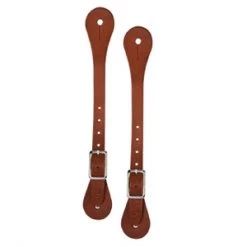 Weaver Leather Single-Ply Brown Latigo Leather Spur Straps