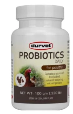 Durvet Poultry Probiotics Daily, 100gm. 1 Durvet Poultry Probiotics Daily, 100gm.