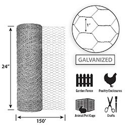 Origin Point Garden Craft 24" x 150' Mesh Poultry Netting 2 Origin Point Garden Craft 24" x 150' Mesh Poultry Netting - Image 2