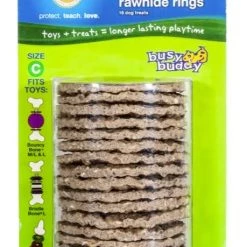 PetSafe Busy Buddy Natural Rawhide Rings for Dogs