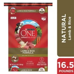 Purina ONE SmartBlend Natural Lamb Formula Adult Dry Dog Food - 16.5 LBS