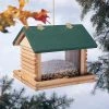 North States Large Hanging Log Cabin Birdfeeder
