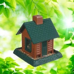North States Log Cabin Birdfeeder