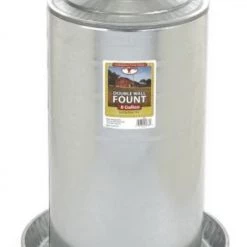 Miller 8 Gallon Double Wall Metal Poultry Fount