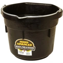 Little Giant DF12FB 12 Quart Rubber Flat Back Bucket