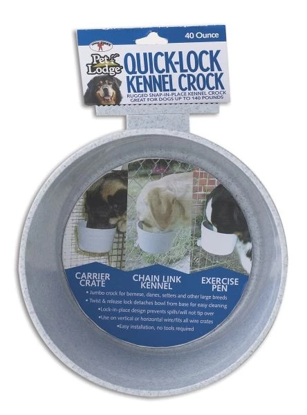 Miller Little Giant 40oz Quick Lock Kennel Crock 1 Miller Little Giant 40oz Quick Lock Kennel Crock
