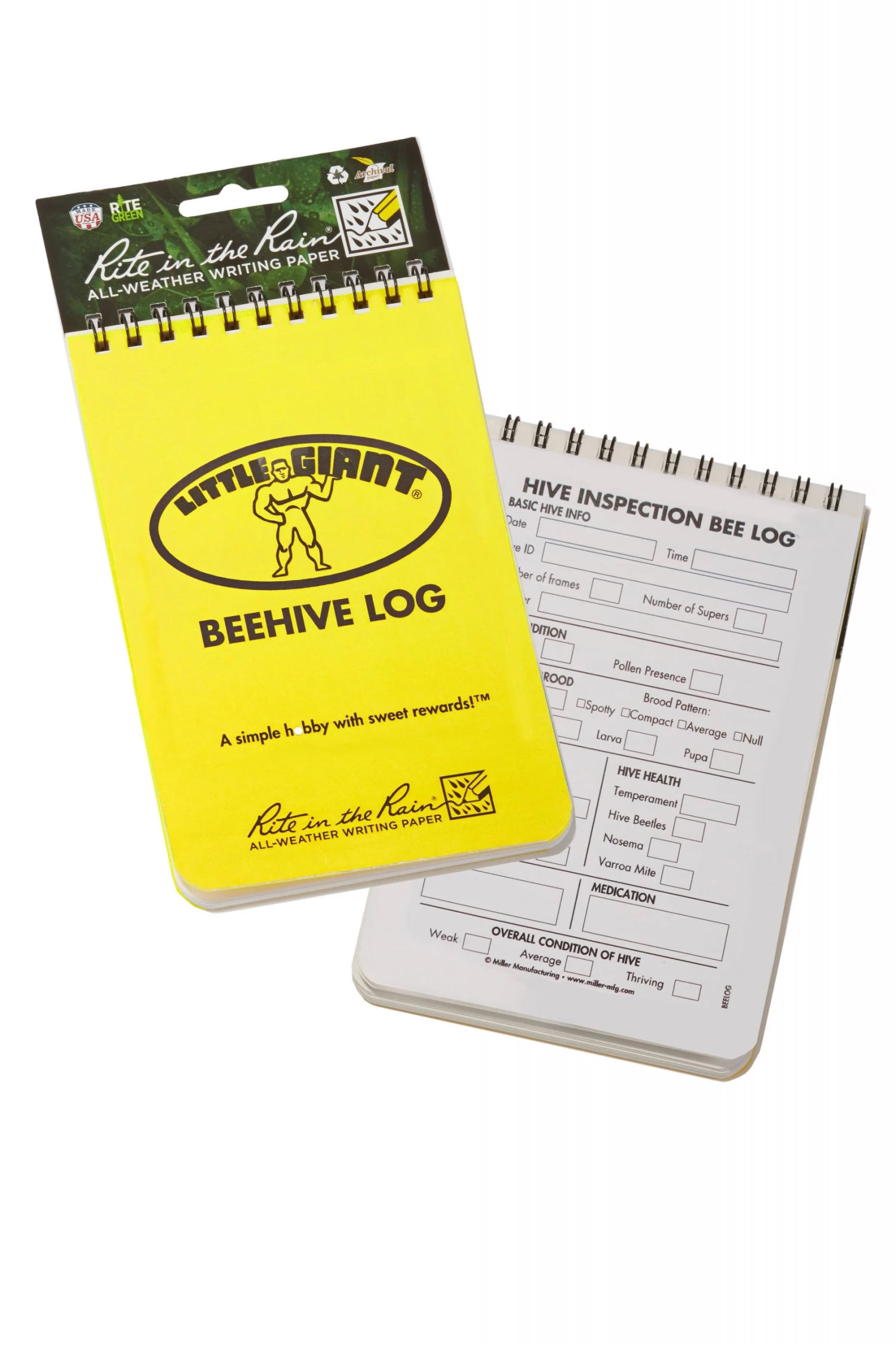 Miller Little Giant Beehive Log Book 1 Miller Little Giant Beehive Log Book