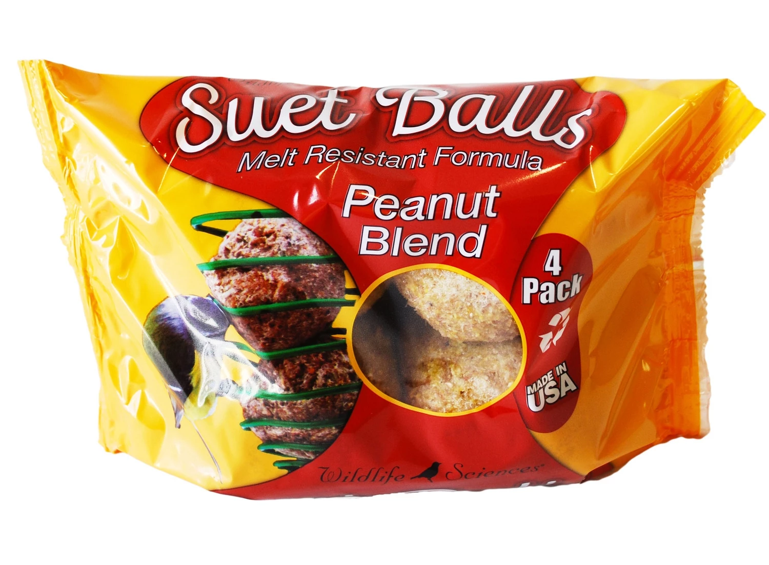Wildlife Sciences Peanut Blend 4 pk Suet Ball 1 Wildlife Sciences Peanut Blend 4 pk Suet Ball