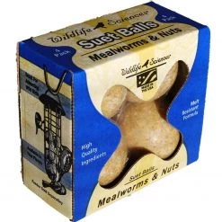 Wildlife Sciences Mealworms & Nuts Suet Balls – 4 Pack