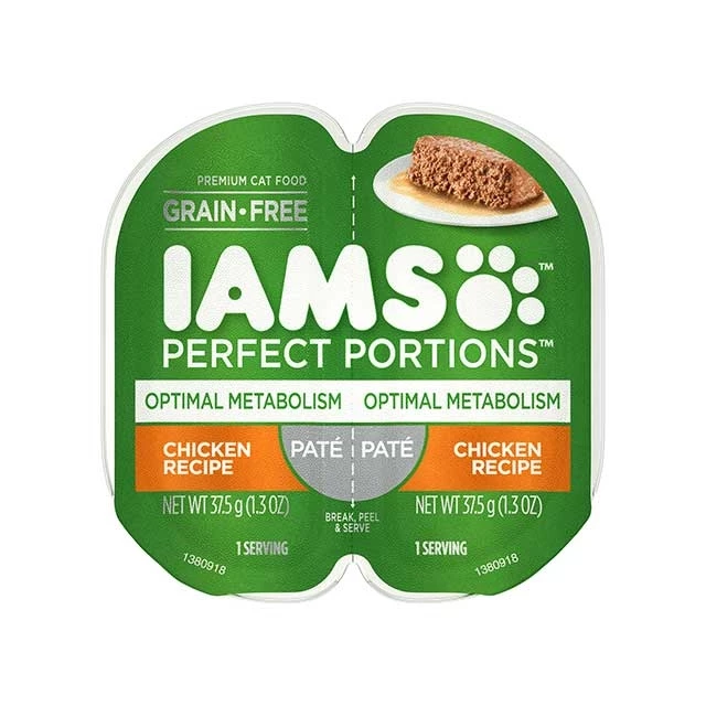 IAMS Perfect Portions Optimal Metabolism Chicken Paté – 2 Pack 1 IAMS Perfect Portions Optimal Metabolism Chicken Paté – 2 Pack