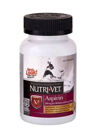 Nutri-Vet Dog Aspirin Chewables for Medium and Large Dogs, 75 ct. 1 Nutri-Vet Dog Aspirin Chewables for Medium and Large Dogs, 75 ct.