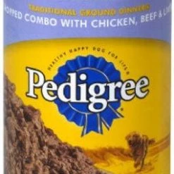 Pedigree Chopped Ground Dinner Combo with Chicken, Beef & Liver Canned Dog Food – 13.2 oz