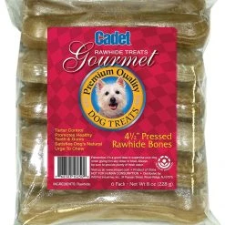 Cadet 4.5” Premium Grade Pressed Beef Hide Bone – 6 Pack