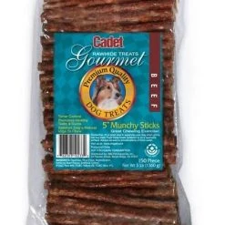 Cadet 5” Beef Hide Munchy Sticks, Beef Flavor – 150 Count