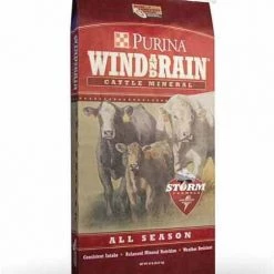 Purina 3000410-106 Wind and Rain All Season 7.5 Complete Cattle Mineral Feed – 50 lbs