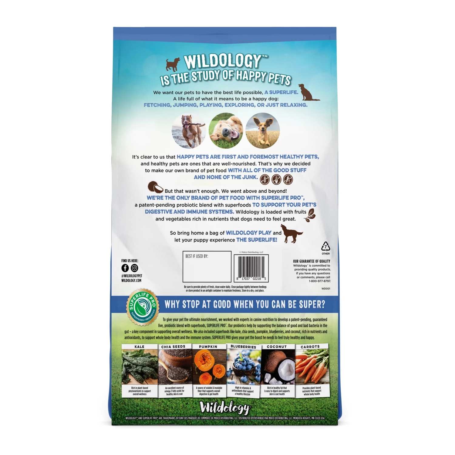 Wildology PLAY Farm-Raised Chicken & Brown Rice Puppy Food, 15lb. bag 2 Wildology PLAY Farm-Raised Chicken & Brown Rice Puppy Food, 15lb. bag - Image 2