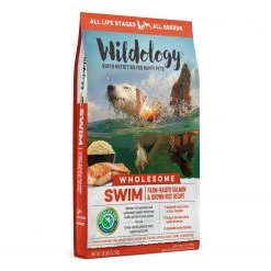 Wildology SWIM Farm-Raised Salmon & Brown Rice Dog Food, 28lb. bag