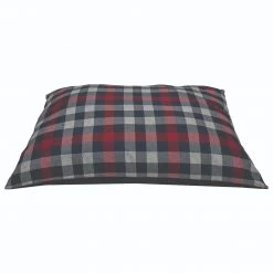 Plaid Dog Bed, Assorted Colors - 34" x 25" -Outlet Farm & Pet Store 7060020 navy plaid