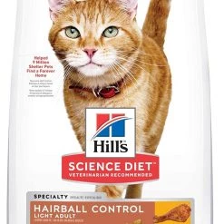 Hill's Science Diet Adult Light Hairball Control Dry Cat Food 15.5 Lb. Bag