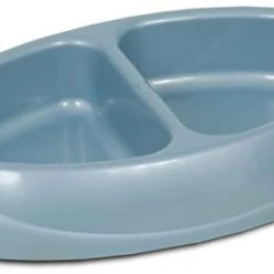 Petmate Ultra Lightweight Large Double Diner Pet Bowl, Assorted