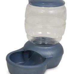Petmate Pearl Peacock Blue Replendish Feeder with Microban, 2lb.