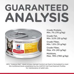 Hill's Science Diet Adult Urinary and Hairball Control Wet Canned Cat Food - 2.9 oz -Outlet Farm & Pet Store 816pkkcmwrl. ac sl1500