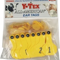 Y-Tex 2 STAR Small Yellow Bovine Ear Tag