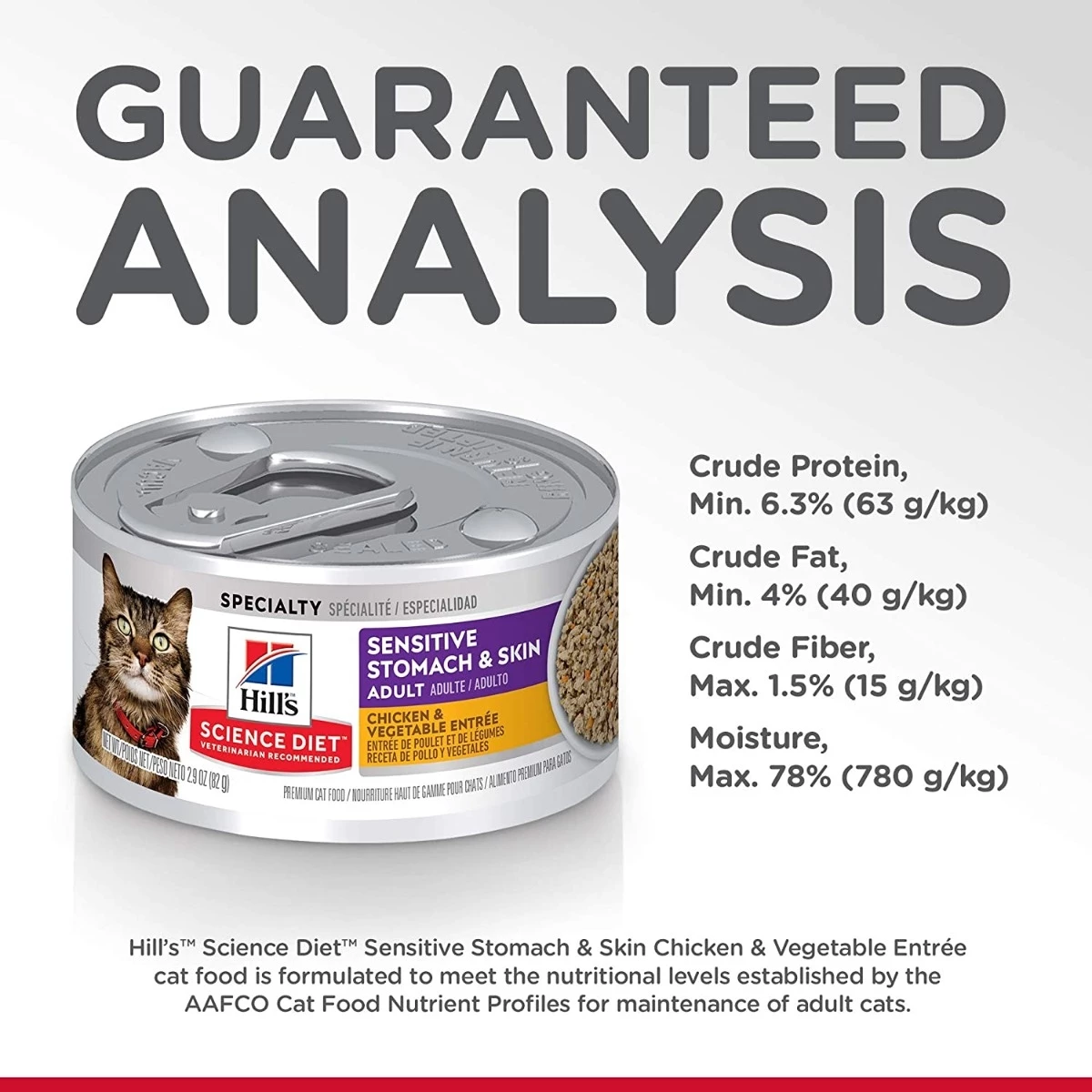 Hill's Science Diet Canned Foods for Sensitive Cats for Stomach and Skin, 2.9 oz. 7 Hill's Science Diet Canned Foods for Sensitive Cats for Stomach and Skin, 2.9 oz. - Image 7