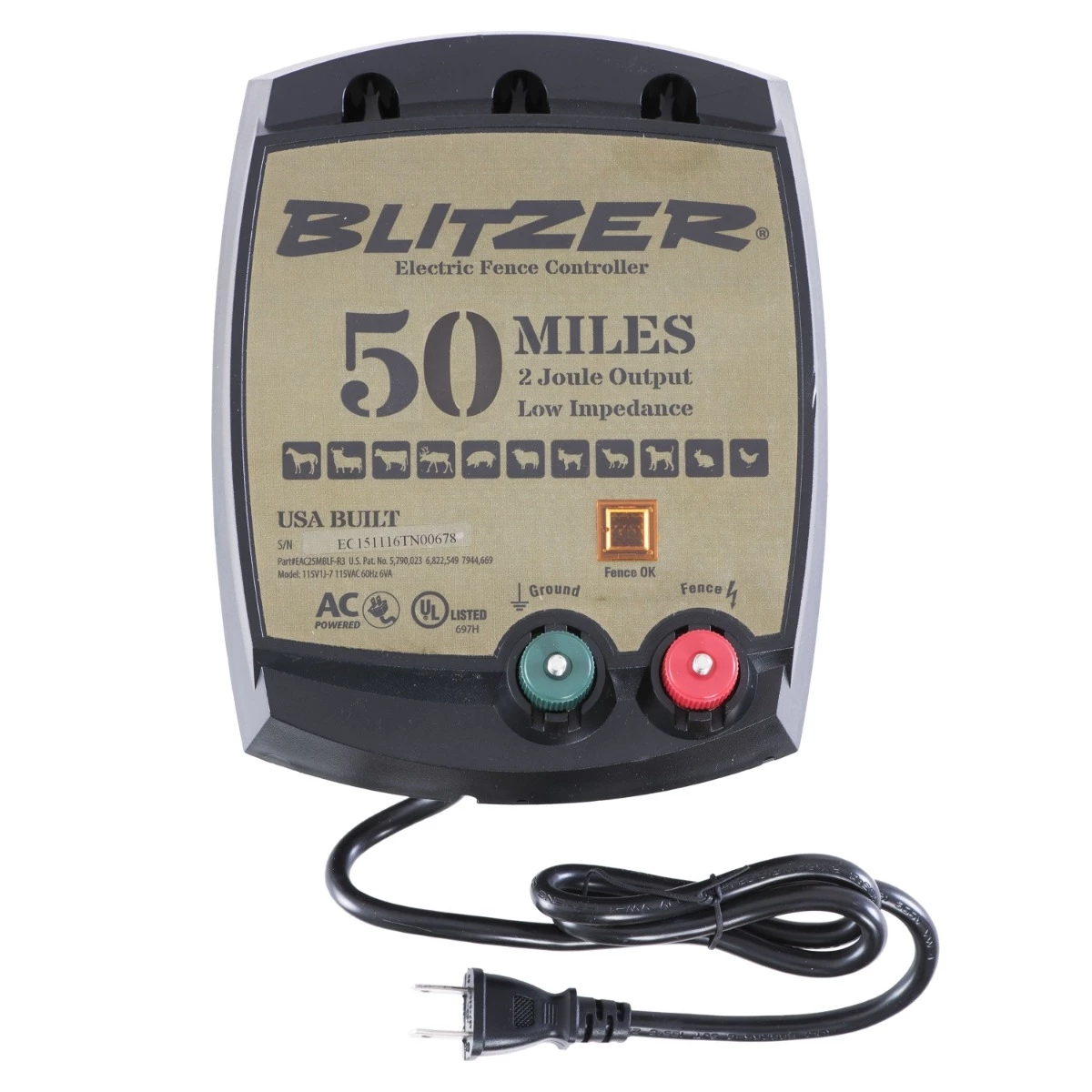 Blitzer 50 Mile-2 Joule Low Amp Electric Fencer 1 Blitzer 50 Mile-2 Joule Low Amp Electric Fencer
