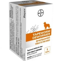 Bayer Tapeworm Dog Dewormer Tablets, 5 Count