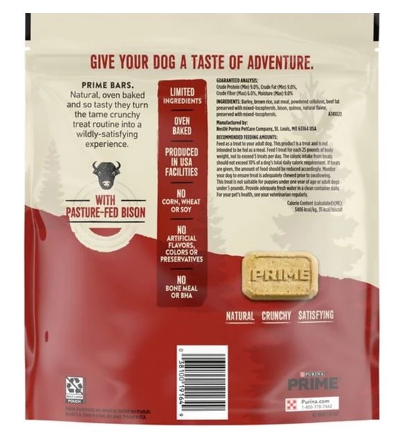 Purina Prime Bars Natural Baked Dog Biscuits, 16 oz. 4 Purina Prime Bars Natural Baked Dog Biscuits, 16 oz. - Image 4